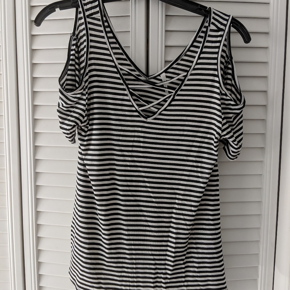 Criss cross shirt.